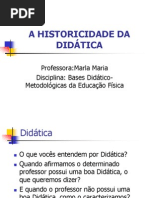 A Historicidade da Didática