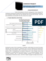 Final Results 1st Meeting Evaluation Comenius Project MOVIES