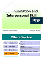 Communication and Interpersonal Skill: Fundamentals of Management: 12-1 Gao Junshan, UST Beijing