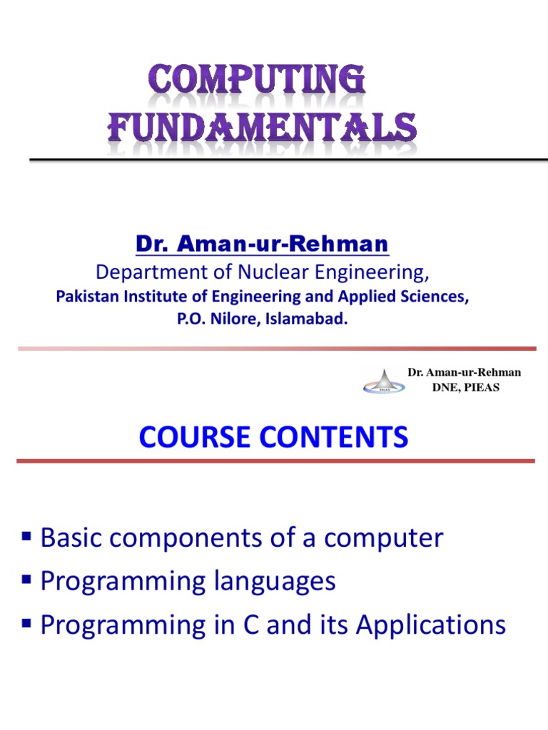 Computer Fundamental Lecture 2 | PDF | C (Programming Language ...