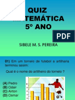 Quiz de Matemática com Resoluções