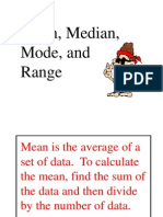 Mean, Median, And Mode