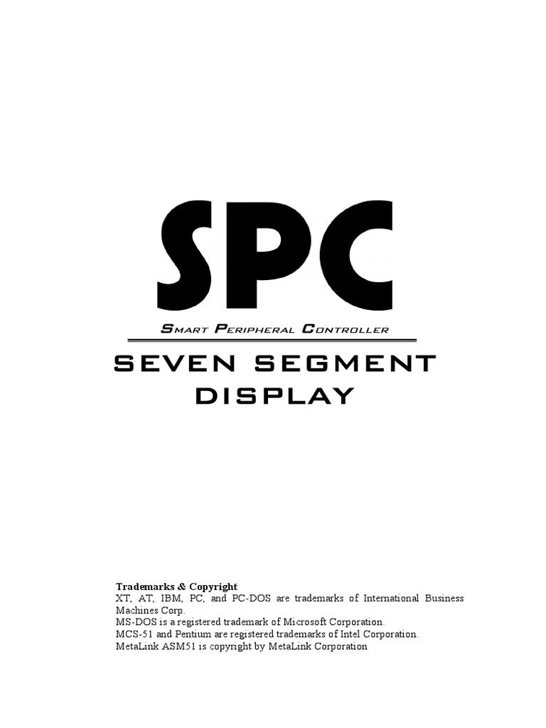 Manual SPC Seven Segment | PDF | Computers