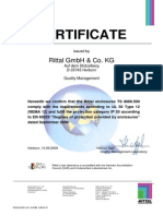 Rittal Enclosure Certificate IP55 UL50 Type 12