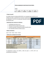 Avaliação Da Incerteza Na Medição Com Projetor de Perfil