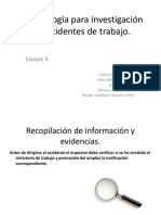 Metodología para investigación de accidentes de trabajo