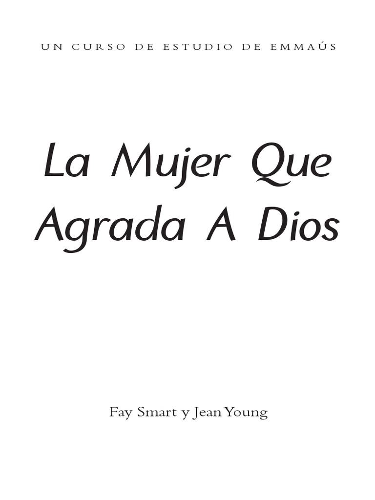 La Mujer Que Agrada A Dios PDF | PDF