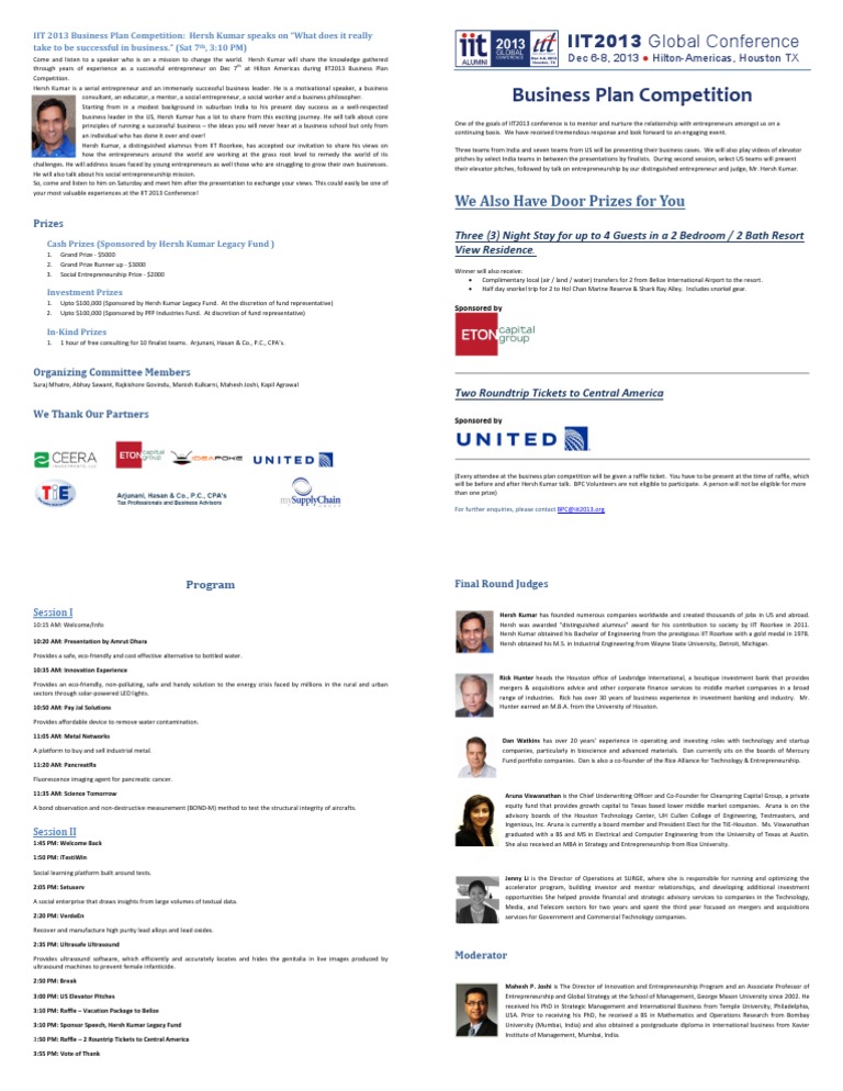 Rice university business plan competition picture