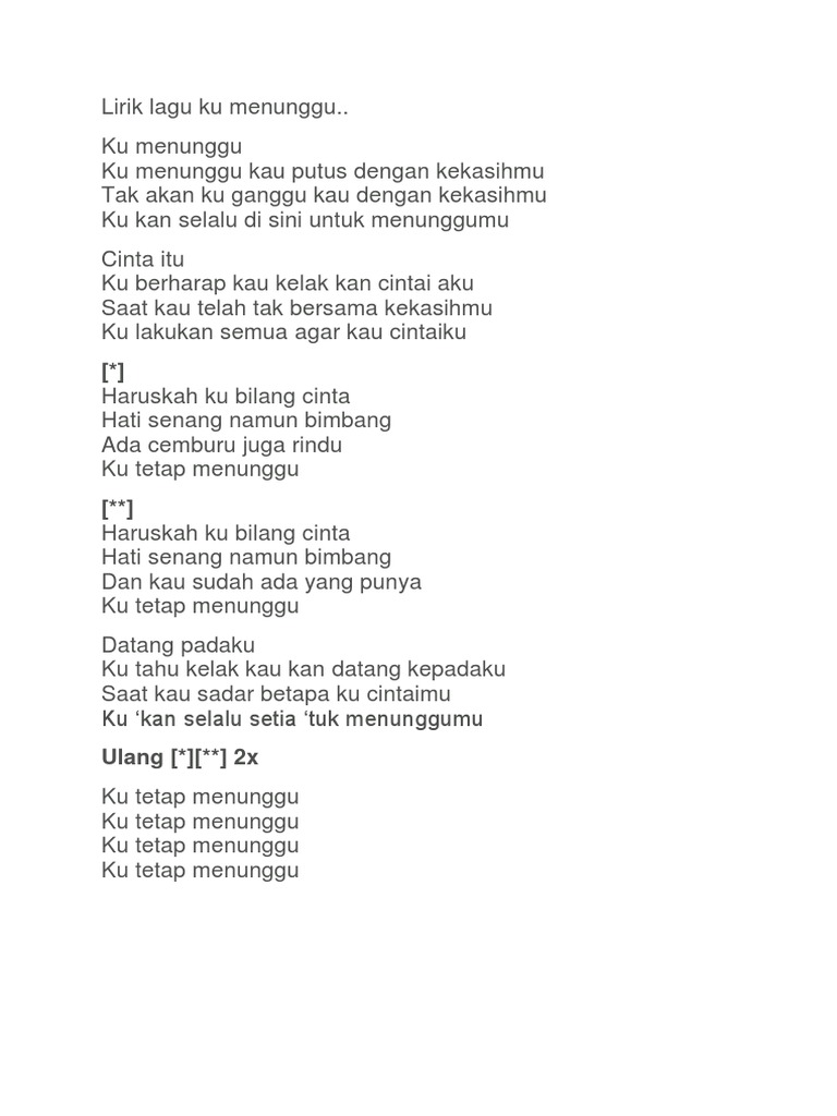 Lirik Lagu Akulah Kekasihmu