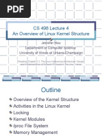 CS 498 Lecture 4 An Overview of Linux Kernel Structure