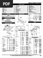 Mazda B2200 Parts List