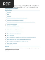 How To Determine and To Recover From Winsock2 Corruption in Windows Server 2003