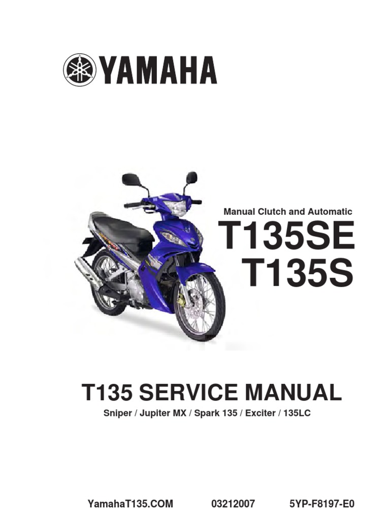 Yamaha 135LC Manual Book | Clutch | Screw