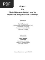 Global Financial Crisis and Its Impact On Bangladesh's Economy