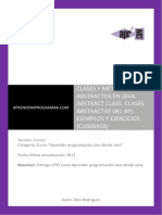 CU00695B Clases Abstractas Java Metodos Abstract Class Api Ejemplo Ejercicio PDF