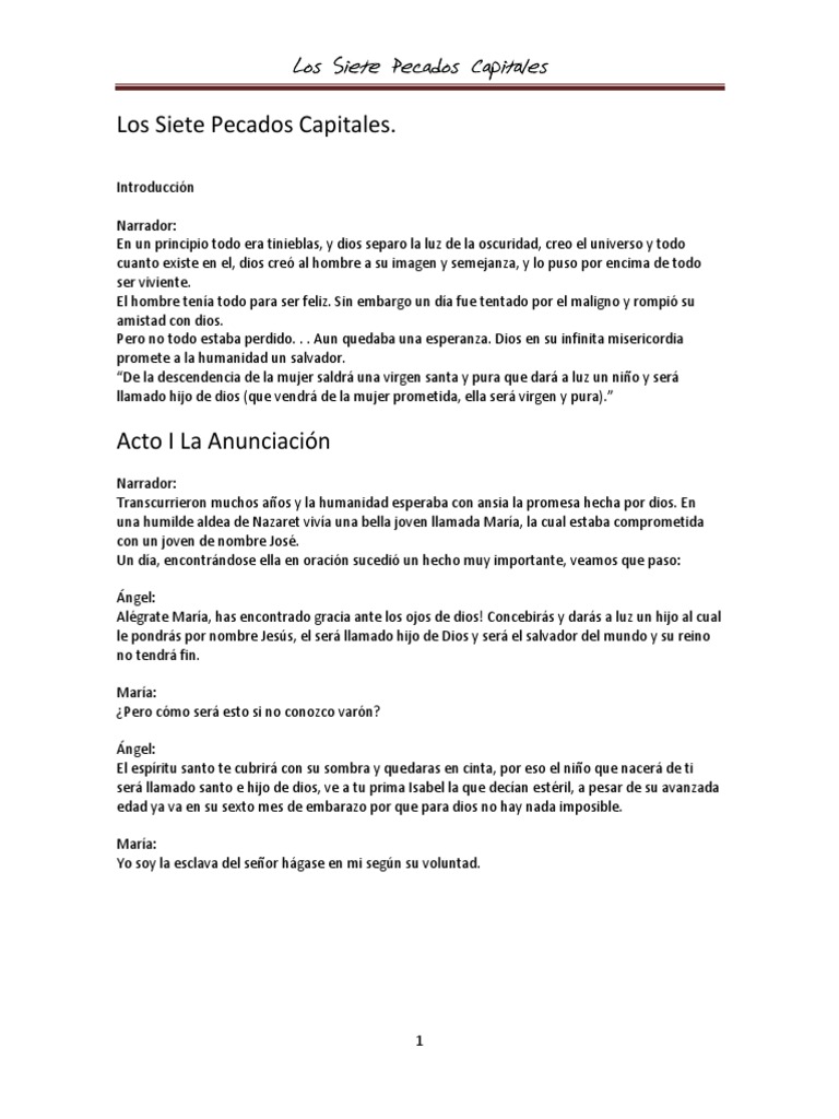 Los Siete Pecados Capitales | PDF | Derecho | Religión y espiritualidad