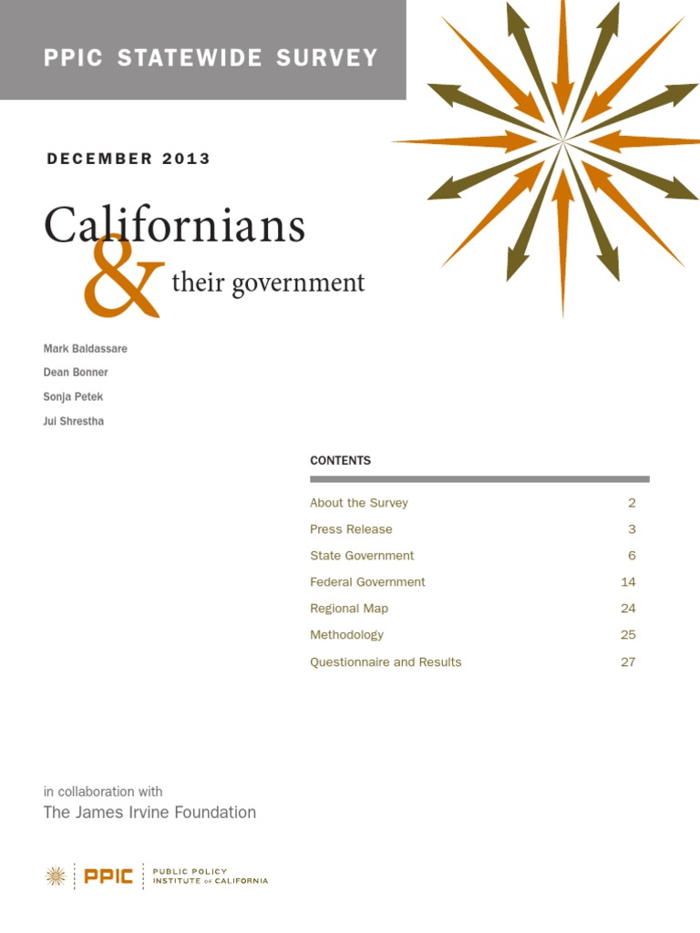 PPIC Statewide Survey | PDF | Democratic Party (United States ...