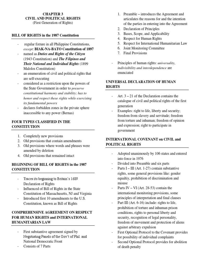 Civil and Political Rights Overview | PDF | Politics | Social Science