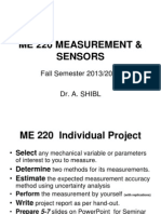 ME 220 Measurements & Sensors