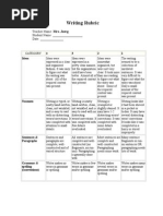 Writing Rubric