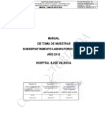 Manual Toma de Muestras Laboratorio Clinico Hospital Base Valdivia 2012