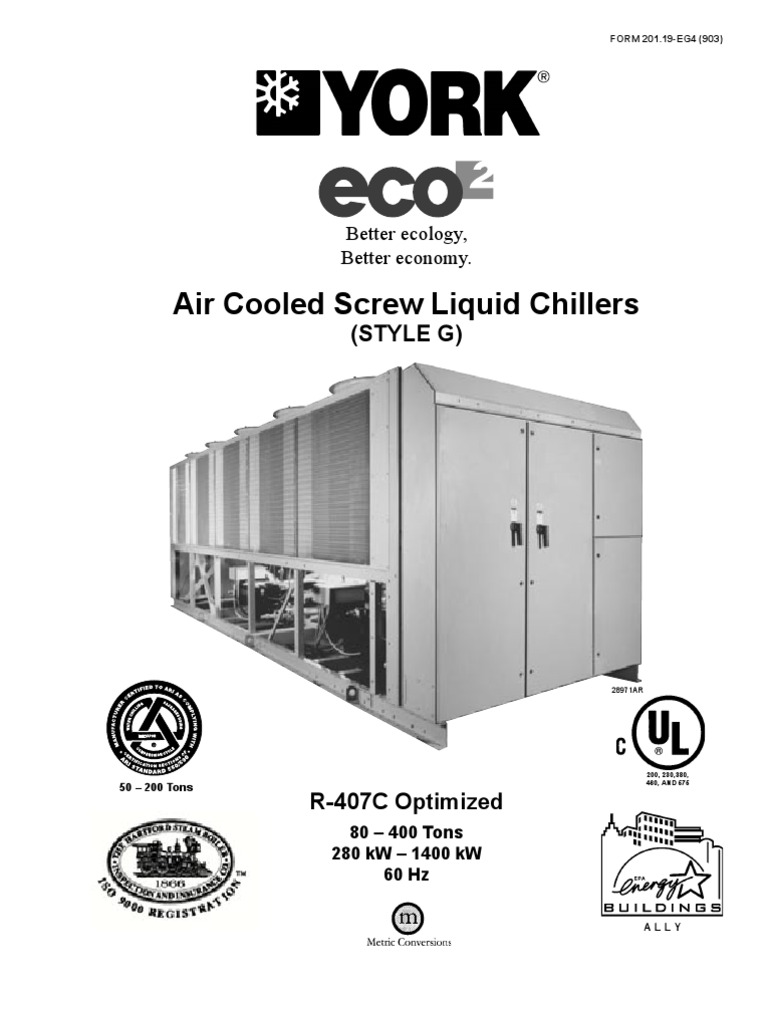 York Air Cooled Screw Liquid Chillers (Style G) | Building Automation