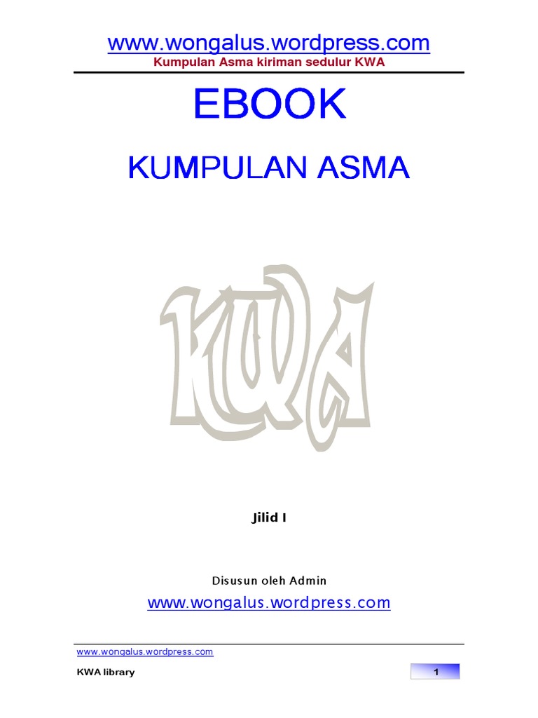 E Book Kwa Kumpulan Asma Jilid i