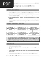 Capital Budgeting Part 1- Revision Notes