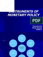 Instruments of Monetary Policy: Presented by Vinita Kumari PGDM-1