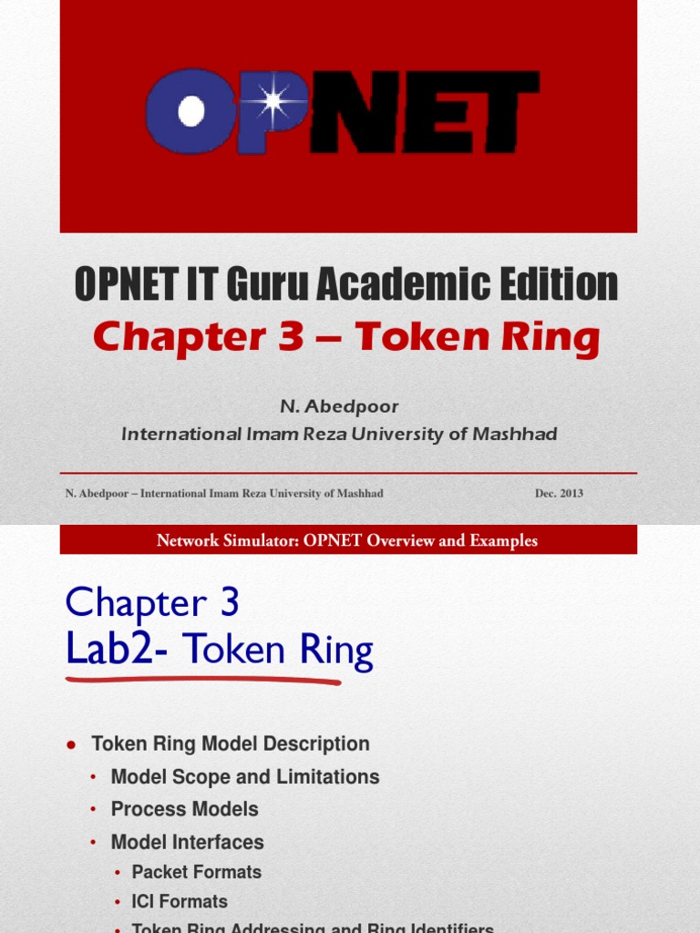 OPNET-Chapter 3token Ring | PDF | Network Topology | Communications ...