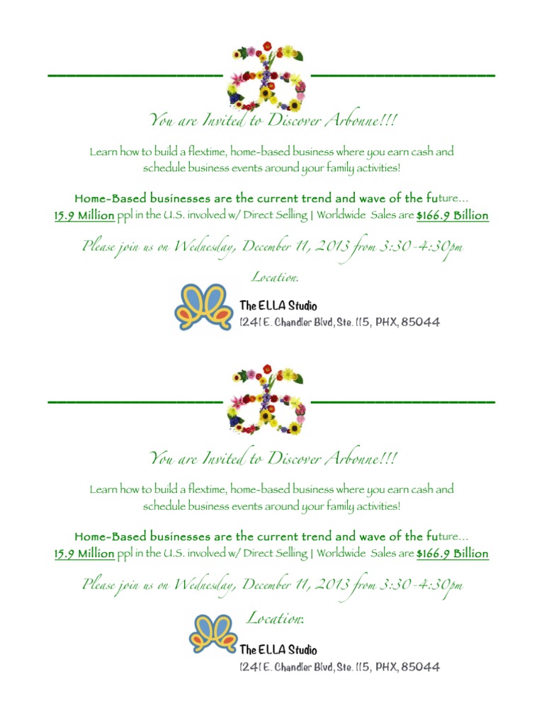 Discover Arbonne: Home Business Opportunity | PDF