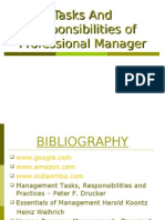 Tasks and Responsibilities of Professional Manager