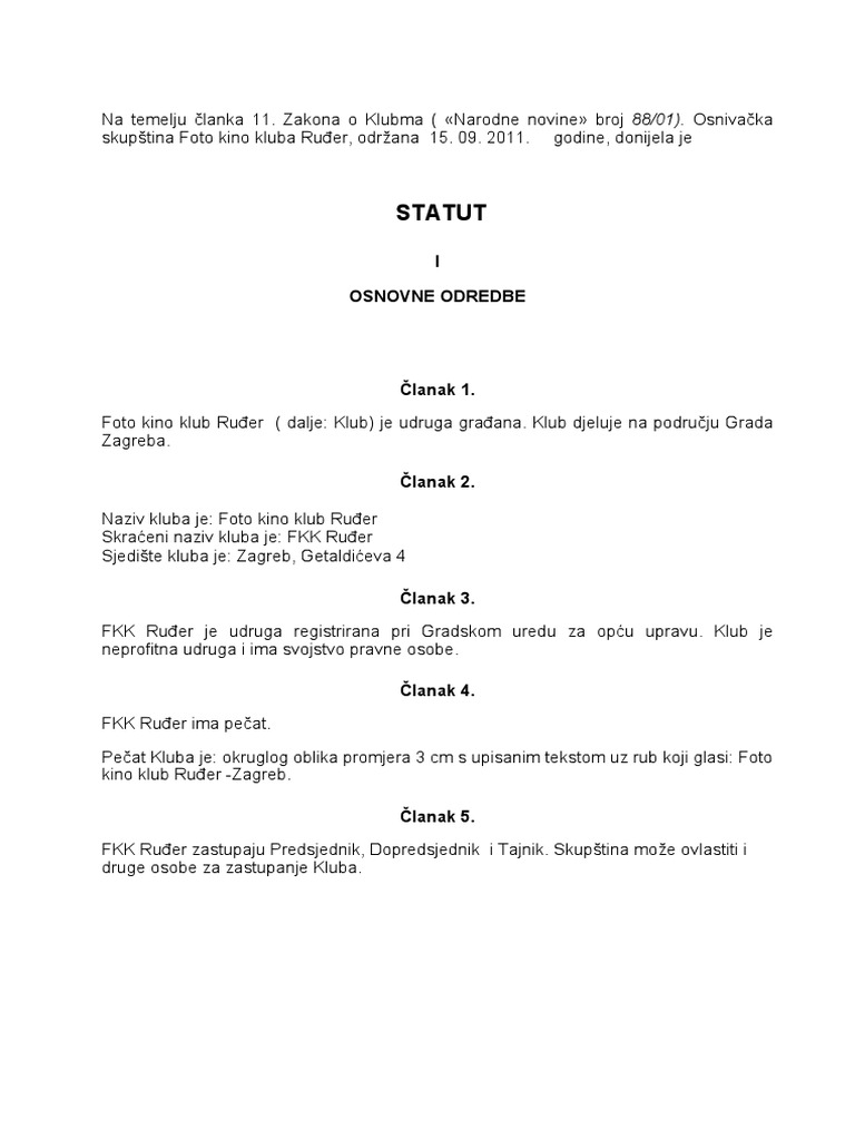 Statut | PDF
