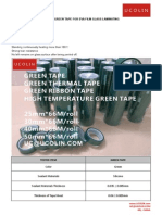 High Temperature Green Tape For Eva Film Glass Laminating