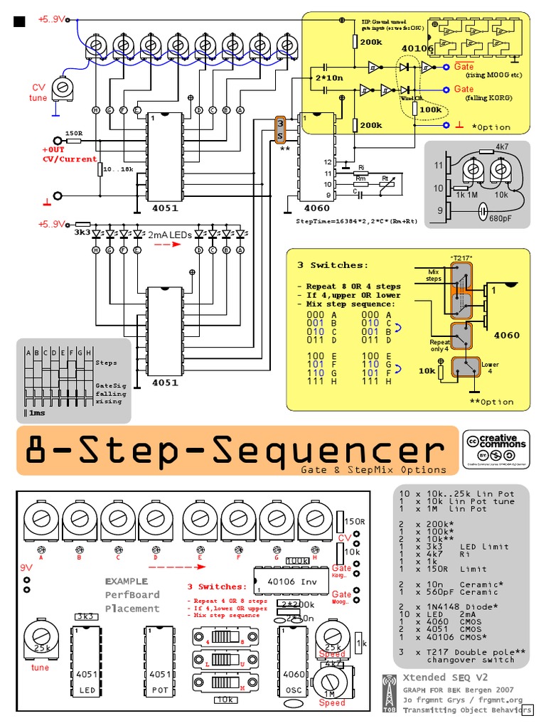 8-Step Sequencer Schematic Guide | PDF