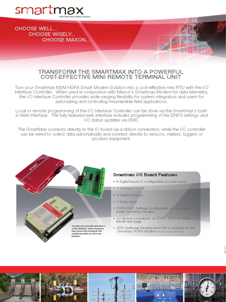 Smartmax Modem: Mini RTU Solution | PDF | Modem | Input/Output