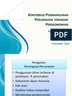 Kontribusi Pembangunan Perumahan pada Perekonomian