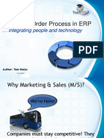 The Sales Order Process in ERP: .Integrating People and Technology