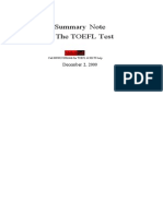 Summary TOEFL PDF