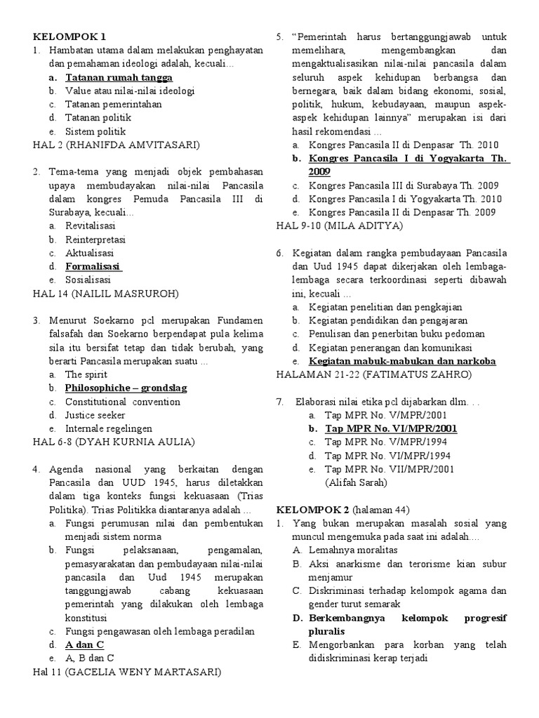 Pertanyaan Tentang Politik Dan Strategi Nasional