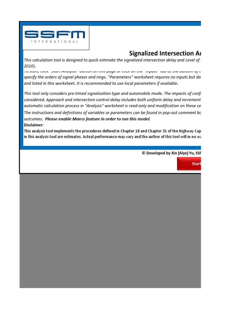 HCM 2010 Intersection Analysis | PDF | Road Transport | Transport