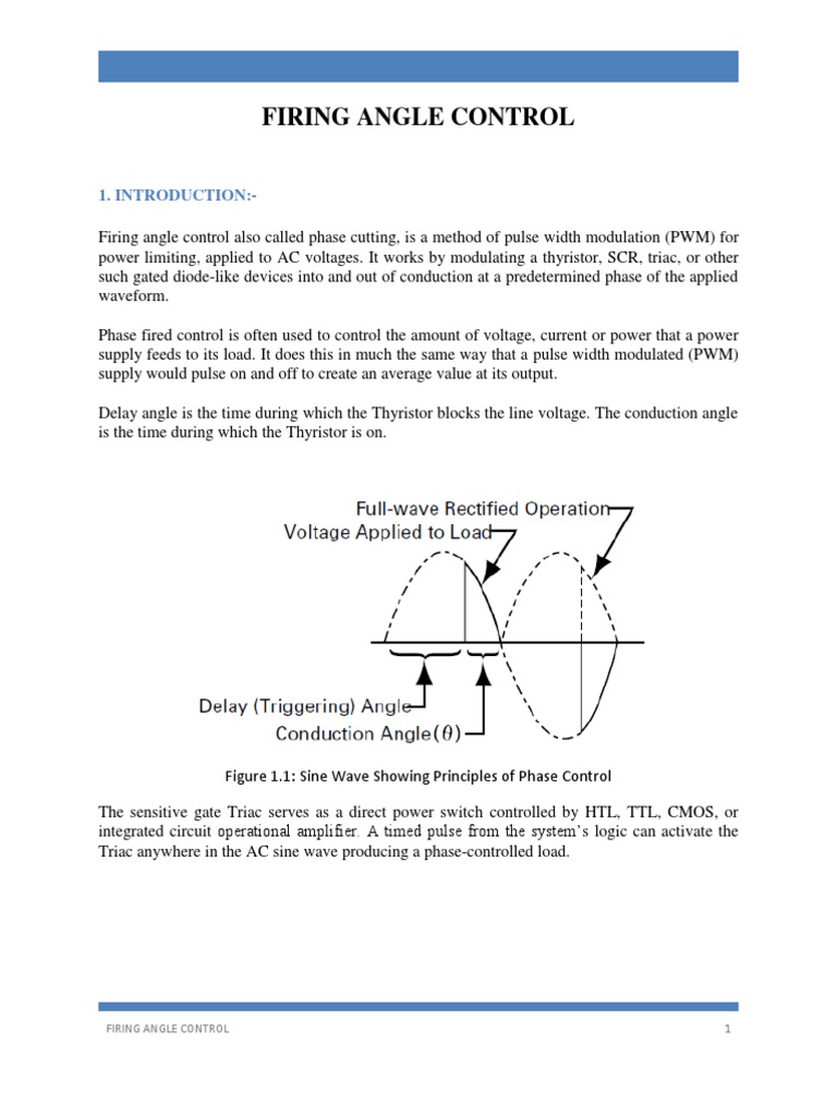 Fire Angle Control PDF Rectifier Electrical Components