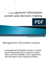 Management Information System and Decision Making