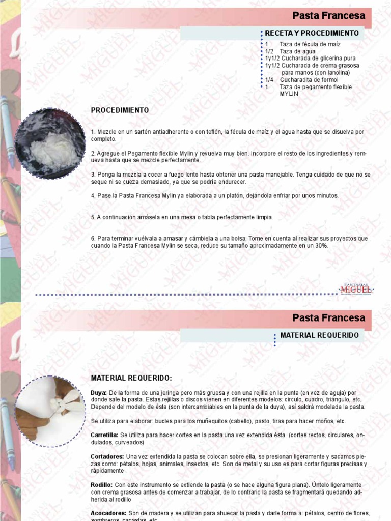 Receta Pasta Francesa | PDF | Pasta | Pinturas