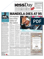 Mandela Dies at 95: SA Mourns Loss of The Father of The Nation
