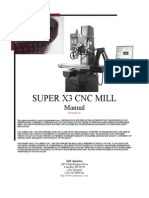 Super X3 CNC Mill: Manual