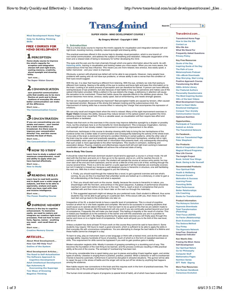 How To Study Quickly and Effectively - 1. Introduction | Download Free