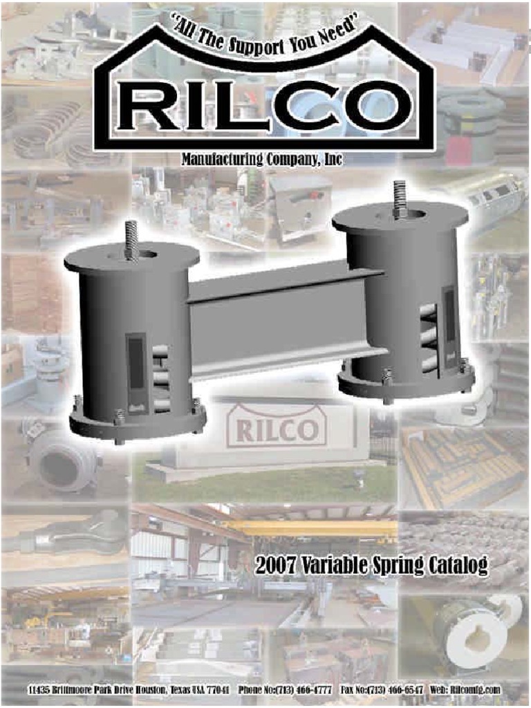 RILCO Pipe Hangers & Variable Springs | PDF | Technology & Engineering
