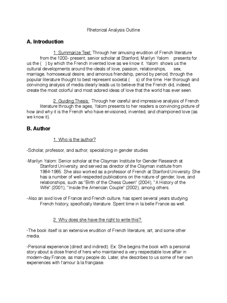 analysis outline example