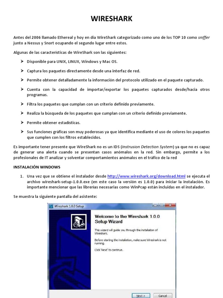 Wire Shark Pdf Redes De Computadoras Tecnologia Digital